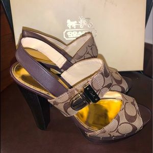 Vintage Coach Block Heel